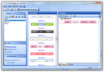 CSS Tab Designer