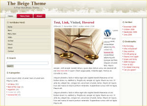 Beige WordPress Theme