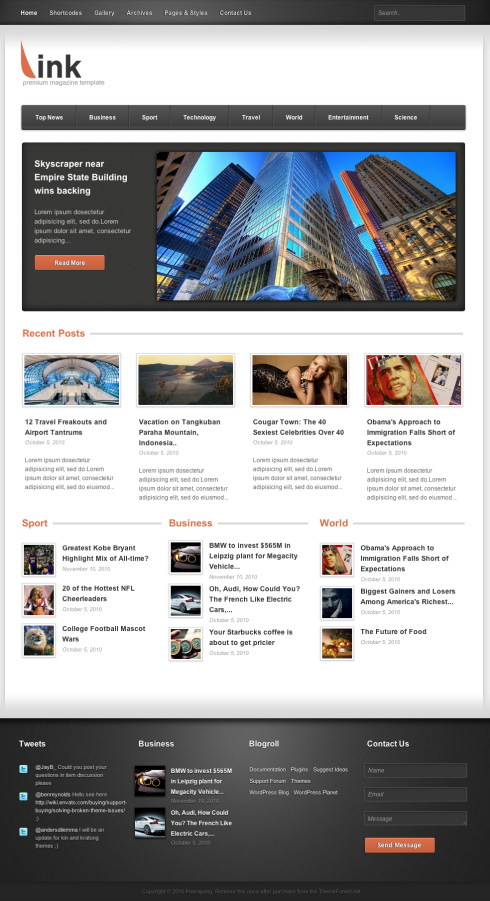 Link - Clean Magazine Blog Newspaper Template