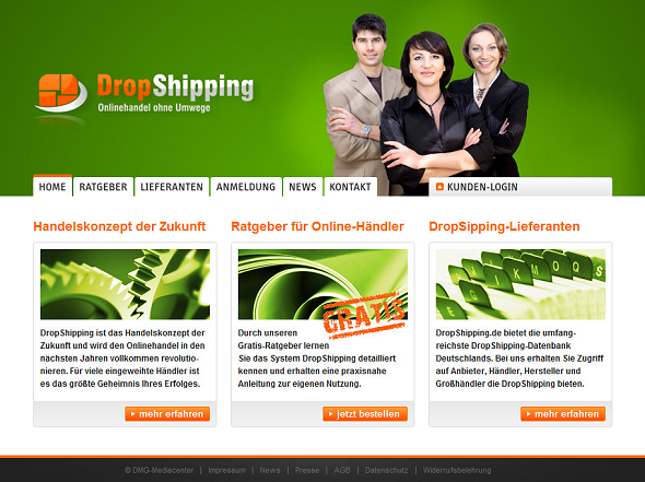 Das Portal www.DropShipping.de 
