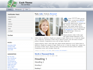 Kostenloses Cash WordPress Theme