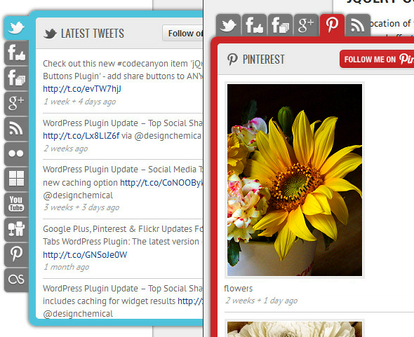 Social Network Tabs für WordPress - Zwei Beispiele