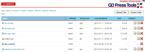 GD Press Tools Pro Datei Manager