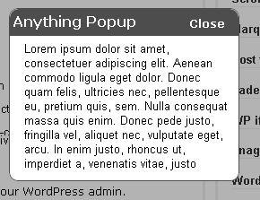 Anything Popup Windows für WordPress