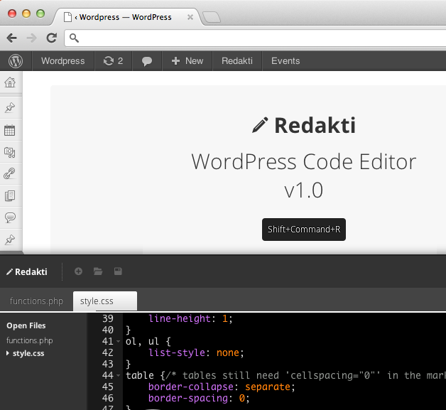 Redakti - The missing WordPress Code Editor