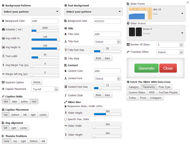 jQuery Slider Shock Panel