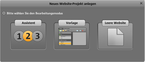 Magix Website Maker Auswahl