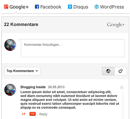 Google+ Comments for WordPress