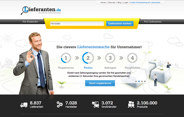 Lieferanten.de Homepage