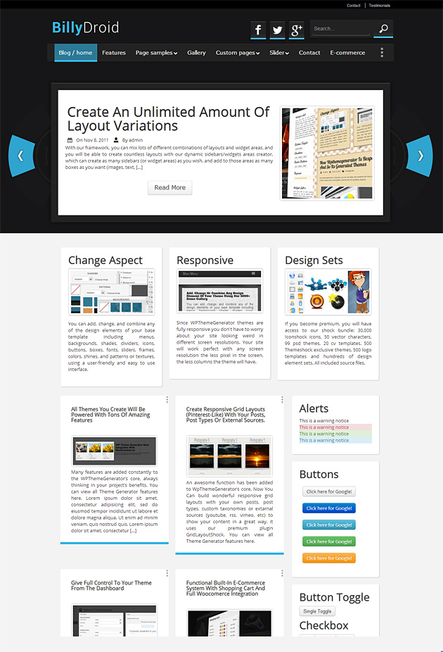 BillyDroid WordPress Theme